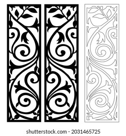 Decorative laser cut panels, CNC pattern template