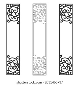 Decorative laser cut panels, CNC pattern template