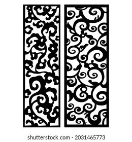 Decorative laser cut panels, CNC pattern template