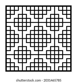 Decorative laser cut panels, CNC pattern template