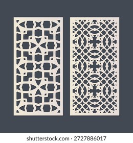 Paneles decorativos cortados por láser con adorno arabesco geométrico