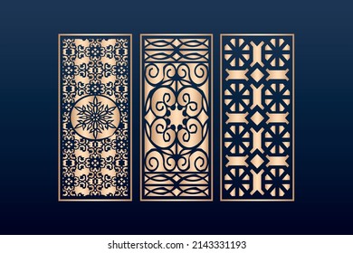 Decorative Laser Cut Panels Template Abstract Stock Vector (Royalty ...