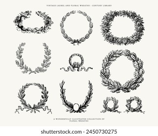 Elementos decorativos de Laurel Wreath Design