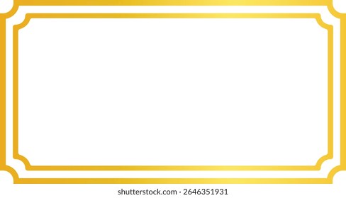decorative layout with classic gold frame and white center, designed for certificates, label templates, packaging, or elegant invitation backgrounds in a clean, minimal style.