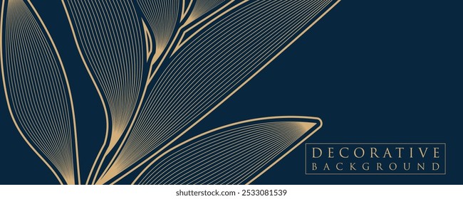Fondo decorativo del Vector del arte de la hoja. Vector de decoración.