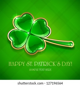 Decorative leaf of a clover, illustration