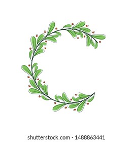 Decorative leaf romantic blossom decor stock illustration