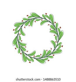 Decorative leaf romantic blossom decor stock illustration