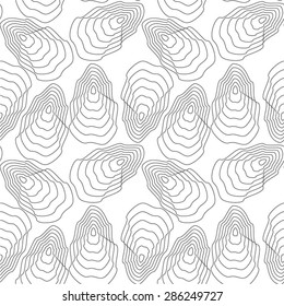 decorative leaves in a chaotic pattern, the linear element, seamless vector background.