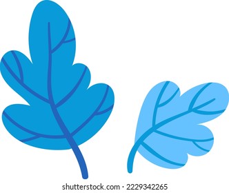 Decorative leaves flowers, depicts light drawing spring multi-colored leaf flower Isolated on white design vector illustration
