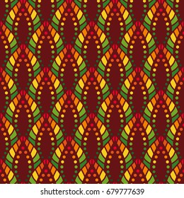 Decorative leaves. Foliage seamless pattern.