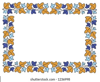 decorative leaves frame