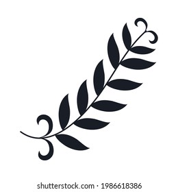 decorative leaves icon on background