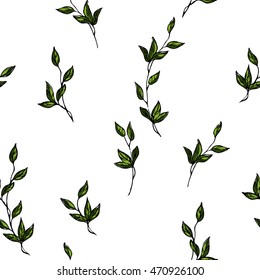 decorative leaves pattern simple illustration