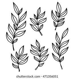 decorative leaves pattern simple illustration
