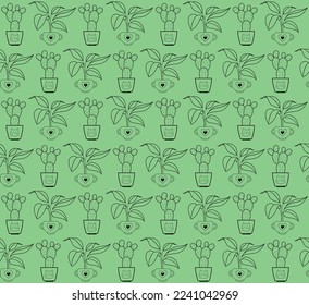 Dekorative Blätter und Pflanzen nahtloses Muster. Handgezeichnete abstrakte Blätter Muster. Pflanzenhintergrundmuster. Abstrakter handgezeichneter Pflanzenhintergrund. Blumenhintergrund.