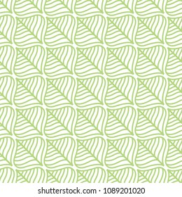 Decorative Leaves Seamless Pattern. Continuous leaf background. Floral Texture.