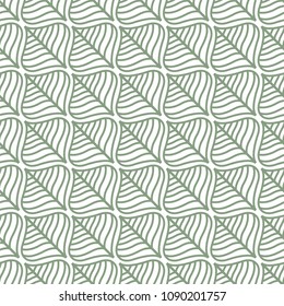 Decorative Leaves Seamless Pattern. Continuous leaf background. Floral Texture.