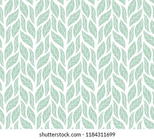 Decorative Leaves Seamless Pattern. Continuous leaf background. Floral Texture.