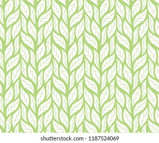 Decorative Leaves Seamless Pattern. Continuous leaf background. Floral Texture.