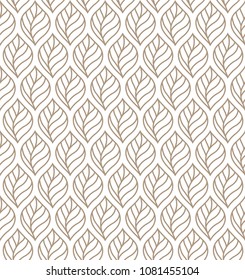 Decorative Leaves Seamless Pattern. Floral Texture.