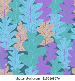 Las hojas decorativas son un patrón impecable. Fondo decorativo de plantas estilizadas por naturaleza