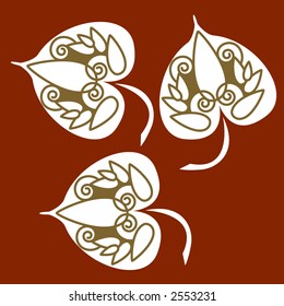 decorative leaves vector
