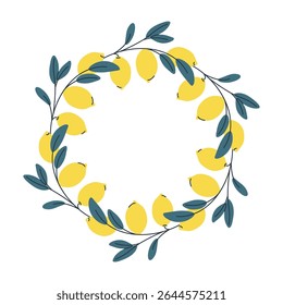 Corona de limón decorativa, perfecta para diseños de verano