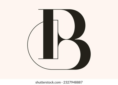 Decorative letter B logo design vector