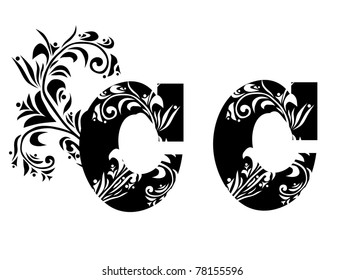 decorative letter C for your design