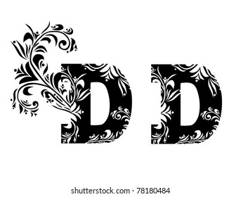 decorative letter D for your design