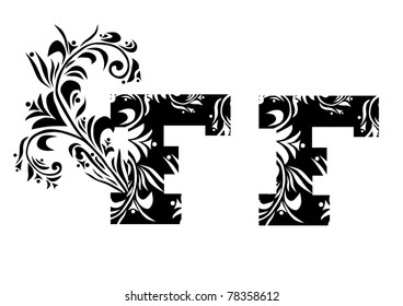 decorative letter F for your design