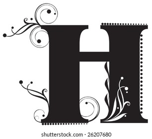 Decorative Letter Flowers Design Stock Vector (Royalty Free) 26207680 ...