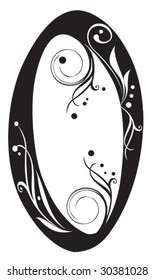Decorative letter with flowers for design