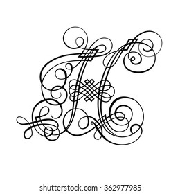 Decorative letter H