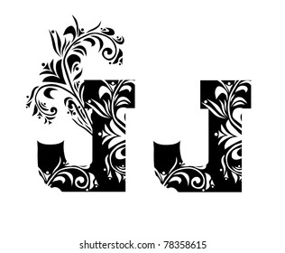 decorative letter J for your design