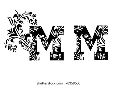 decorative letter M for your design