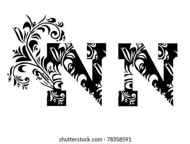 decorative letter N for your design