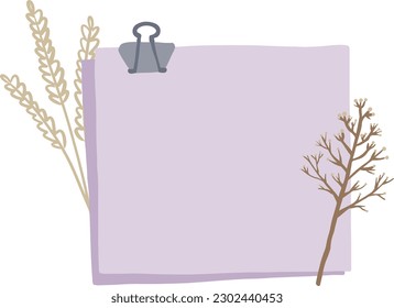 decorative letter and notes illustration 