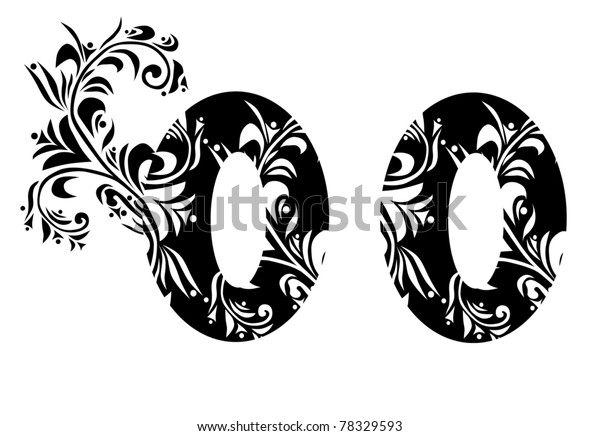 Decorative Letter O Your Design Stock Vector (Royalty Free) 78329593