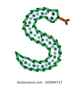 Decorative letter S/ serpent shape