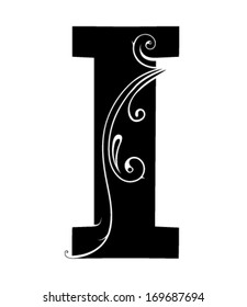 Decorative letter shape. Font I