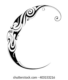 Decorative letter shape. Font type C