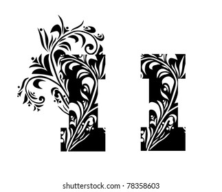 decorative letter I for your design
