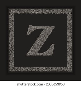 Decorative letter Z monogram logo alphabet Vector