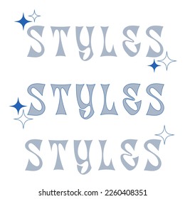 Decorative lettering in retro color. Lettering in the style of the 70s. Lettering for t-shirts and posters. Vector illustration.