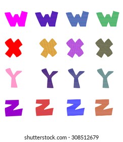 Decorative letters of the alphabet vector illustration