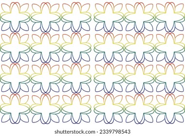 Decorative LGBT flag pattern ornament ornamental epride print line design postcard outline textile lgbtflag print