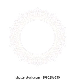 Fondo de luz decorativa con patrón circular ornamental. Diseño de plantilla de tarjeta. Ilustración vectorial.