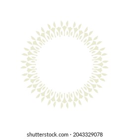 Fondo de luz decorativa con patrón circular ornamental. Diseño de plantilla de tarjeta. Ilustración vectorial.